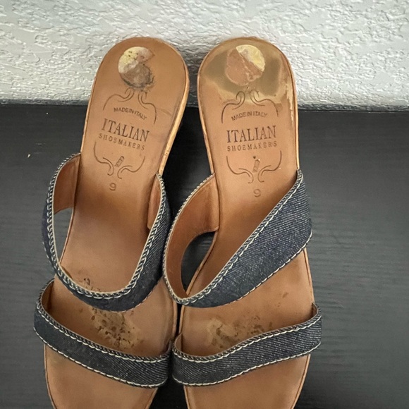 Italian shoe makers, wedge sandals, size 9 - Picture 2 of 5